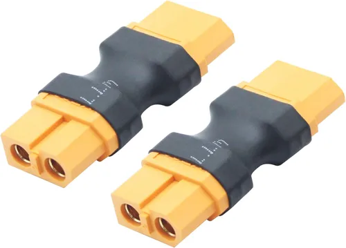 Adaptador de conector XT60 hembra a hembra, conector XT60 sin adaptador de cable convertidor para RC Lipo Battery Drone Toy Car etc. (2 piezas)