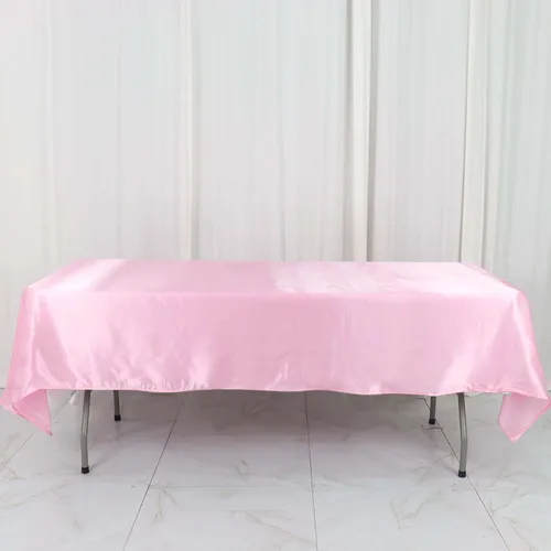 Miniatura 108 de Efavormart - Mantel rectangular de satén, 90 x 132 pulgadas, suave, oblongo, lavable, mantel decorativo de tela sedosa para bodas, fiestas, Plata