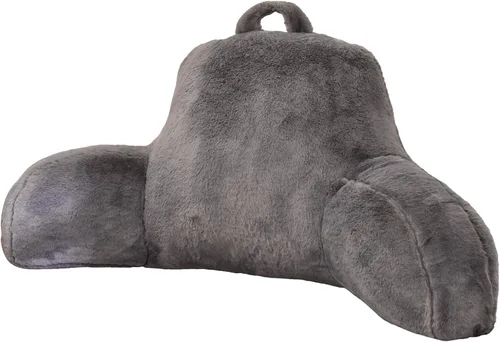 Miniatura 24 de Aimuan Almohada de lectura para descansar en la cama, almohada grande para adultos con respaldo y brazos para sentarse en la cama, cojín inclinado