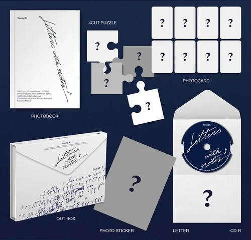 Miniatura 4 de YOUNG K LETTERS WITH NOTES 1st Full Album ALBUM Ver Ver. K-POP SEALED
