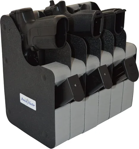 Miniatura 14 de BenchMaster Estante vertical para pistolas, almacenamiento seguro para pistolas, con capacidad para 2 a 12 pistolas, organizador seguro para armas