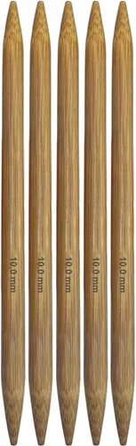 Miniatura 15 de Mdoker Agujas de tejer de bambú de doble punta de bambú carbonizado 7.9 pulgadas (7.9 in) de longitud para proyectos de hilo de tejer creativos
