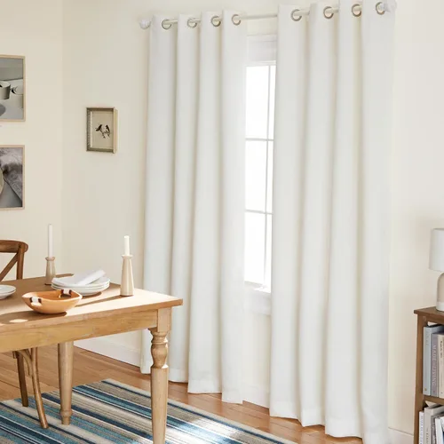 Miniatura 23 de TOWN & COUNTRY EVERYDAY - Cortinas de satén texturizado pesado sólido con lustre para interior, opacidad que oscurece la habitación, con ojales