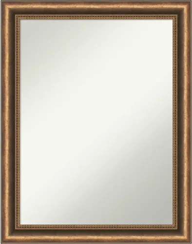 Miniatura 34 de Amanti Art Espejo de pared de madera no biselada (29 x 40 pulgadas), marco de bronce antiguo, espejo de baño bronce, XL