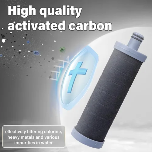 Miniatura 2 de Cartucho de filtro de ducha de carbono, 1 unidad, compatible con sistema de filtro de ducha, reduce el cloro, metales pesados y otras impurezas