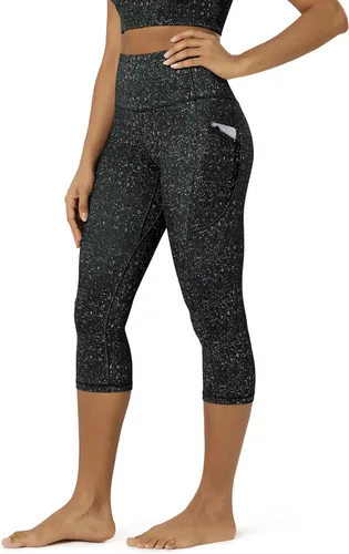 Miniatura 110 de ODODOS - Leggings capri de cintura alta para mujer con bolsillos, control de abdomen, no se transparentan, para entrenamiento atlético, running