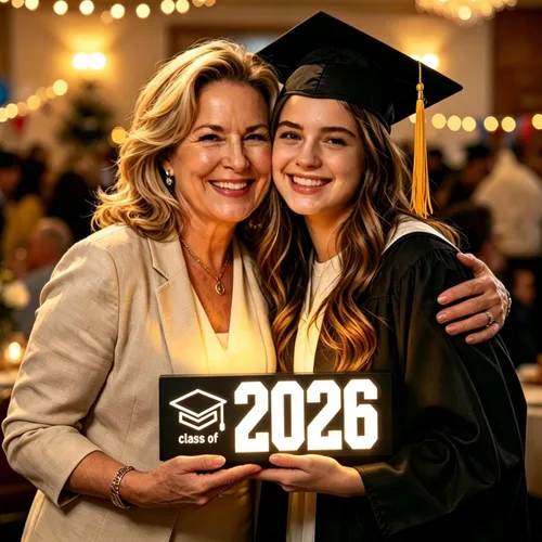 Miniatura 6 de Class of 2026 Graduation GRAD LED Sign Light, USB Powered Graduation Cap Night Light for 2026 Grad Party Decor, Bedroom, Desk, Graduation Gift