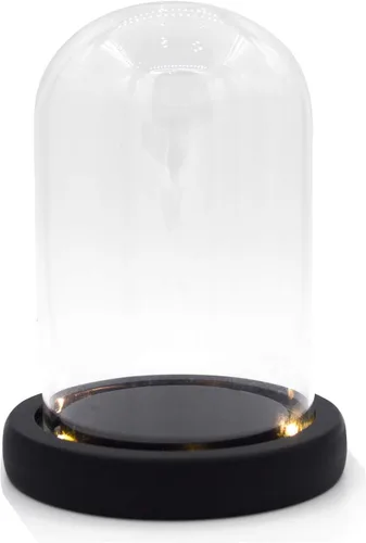 Miniatura 11 de Vitrina de béisbol con base de luz LED negra, soporte de béisbol de cúpula de cristal, estuche de pelota de juego para pelotas de béisbol