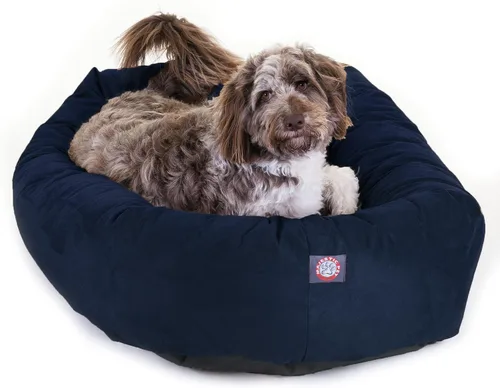 Miniatura 46 de Majestic Pet Cama para Perros Grandes Lavable de 40 Pulgadas, Mueble Ortopédico en Forma de Donut para Perros Grandes, Almohadilla y Alfombra de Gris