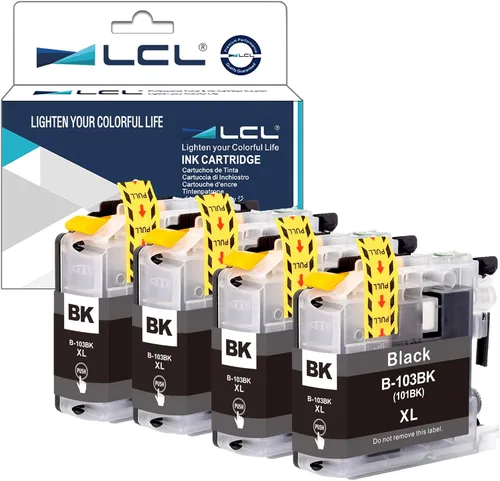 LCL LC103BK Ink Cartridge Replacement for Brother LC103XL LC103 XL LC103BK XL LC101 LC101XL Ink for MFC-J870DW MFC-J475DW MFC-J6920DW MFC-J6520DW