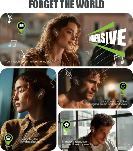Miniatura 9 de 4 pares de puntas de silicona para Airpods Pro/Airpods Pro 2 con agujero para reducción de ruido, insertos de oído de repuesto de silicona suave