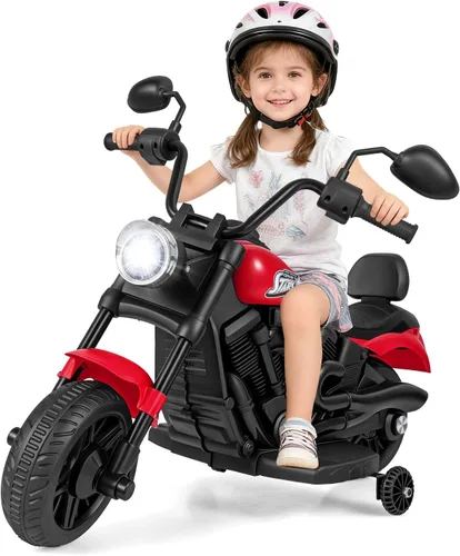 Miniatura 14 de Honey Joy Motocicleta de Montar, Motocicleta para Niños de 6 V con Luz LED, Música, Pedal de Pie, Adelante/Atrás, Arranque Suave, Motocicleta