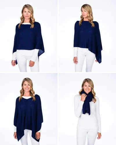 Miniatura 4 de CLAUDIA NICHOLE by Alashan Poncho estilo vestido, 100% cachemira