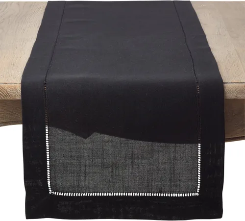 Miniatura 10 de SARO LIFESTYLE Servilleta de cóctel con borde cosido (juego de 12), negro, 6"x6