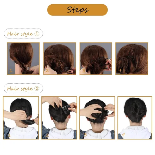 Miniatura 2 de 12 peines laterales de metal para el cabello, pinzas de horquilla para el cabello, peine de giro francés, barra de pelo updo, herramientas