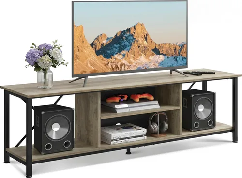 Miniatura 15 de WLIVE Soporte de TV industrial para TV de hasta 45 pulgadas, centro de entretenimiento con marco de metal resistente, consola multimedia compacta