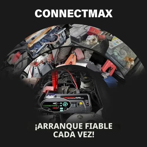 Miniatura 8 de LOKITHOR Arrancador JP400 con compresor de aire, 2500 A 12 V batería de coche arrancador portátil (8.5 L de gas/6.5L diésel) con tecnología
