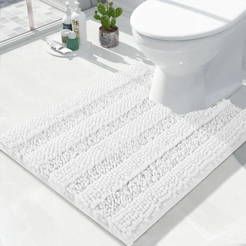 Miniatura 109 de Yimobra Alfombras lavables para baño, alfombra de baño de chenilla súper suave y absorbente para piso y alfombra, alfombra antideslizante de secado