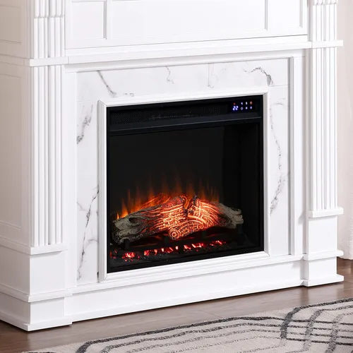 Miniatura 3 de SEI Furniture Caja de fuego eléctrica con pantalla táctil de 23" con control remoto, color negro