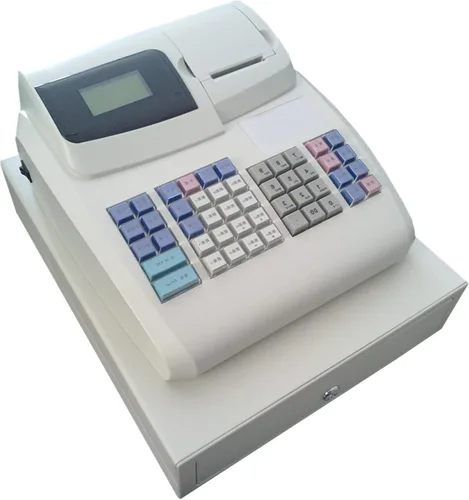 Miniatura 9 de Caja registradora electrónica con 6 pantallas LED digitales para pequeñas empresas, minoristas, supermercados, cajas registradoras con cajón y Negro