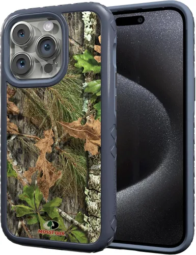 Miniatura 75 de cellhelmet Mossy Oak Agua Yellowfin Funda de doble capa en gris diseñada para iPhone 13 Mini a prueba de golpes y caídas, duradera, como se ve