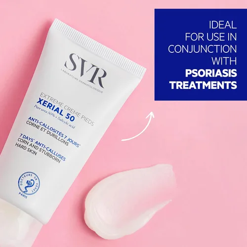 Miniatura 5 de SVR - Xerial 50 Extreme Foot - Crema hidratante intensa para pies con 50% de urea - Para pies, manos, codos y rodillas ásperos y secos - Ofrece