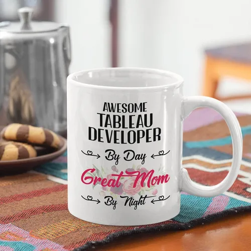 Miniatura 47 de Regalo del día de la madre de hija, hijo a mamá Taza de cerámica blanca de 11 oz, 15 oz - Analista Administrativo