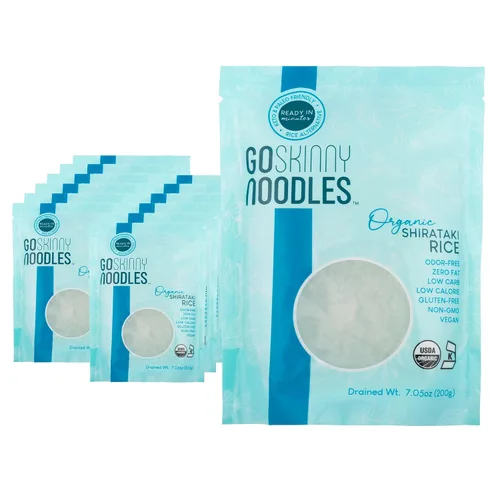 Miniatura 10 de GoSkinny Noodles Angel Hair (paquete de 6), Shirataki y Konjac orgánico, bajo en carbohidratos, bajo en calorías, sin gluten, vegano, keto, paleo