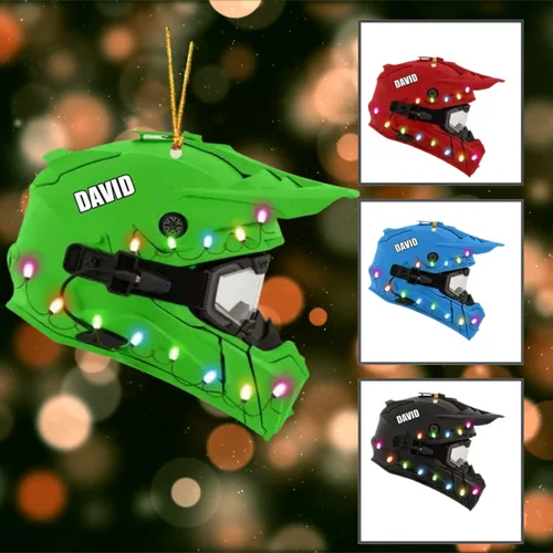 Miniatura 20 de Zapatos de motos de nieve personalizados personalizados adorno de Navidad de acrílico para amantes de motos de nieve (SM 1)