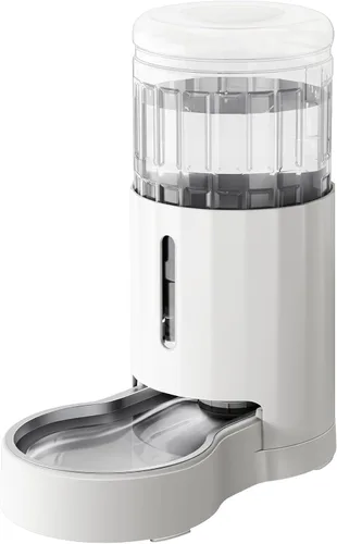 CZPET Dispensador automático de agua de 7L para perros y gatos con cuenco de acero inoxidable, dispensador de agua por gravedad, 100% libre de BPA,