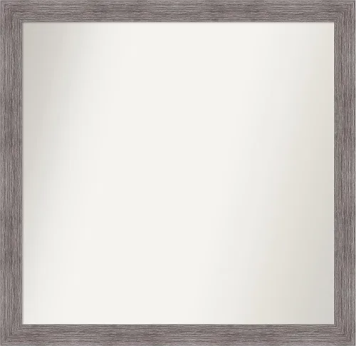 Miniatura 417 de Amanti Art Espejo de baño gris para sobre el fregadero, 31 x 48 pulgadas, espejo de tocador rectangular estrecho de color gris, marco de madera