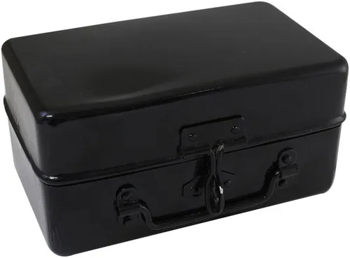 Miniatura 10 de Bin Buddy Caja de almacenamiento de acero para candado, diseño compacto de 7 x 4 x 2 pulgadas, ideal para almacenar joyas, reliquias, pasaportes