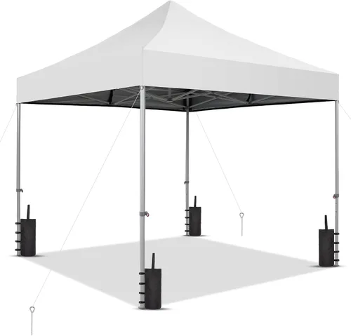Miniatura 11 de GDY Tienda de campaña plegable Steeple de 10 x 10 pies para exteriores, kioscos plegables instantáneos portátiles comerciales, toldos de tubo