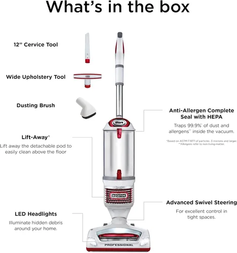 Miniatura 9 de Aspiradora vertical sin bolsa Shark Detect Pro Speed Lift-Away ADV con tecnología DuoClean Detect, antialergénica, Lift-Away y neutralizador