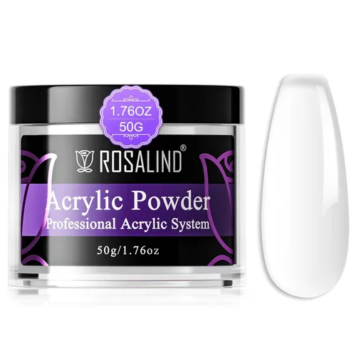 Miniatura 14 de Rosalind Polvo de uñas acrílico negro 50 g/1.76 oz – Polímero de cristal negro polvo de uñas para extensión acrílica, no necesita lámpara