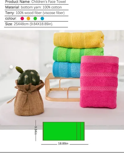 Miniatura 6 de MEMRUI Toallas Multicolor para Puntas de los Dedos para Baño - Toallas Faciales para Niños, 10 x 18 Pulgadas, 8 Piezas en 4