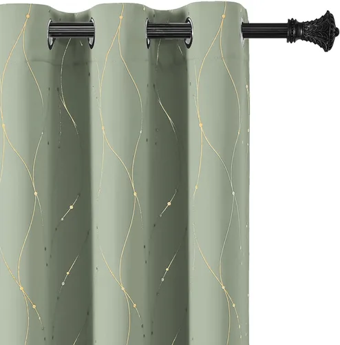 Miniatura 13 de BUHUA - Paneles de cortinas opacas para sala de estar, cortinas grises con aislamiento térmico, cortinas de ventana para dormitorio - 72 pulgadas