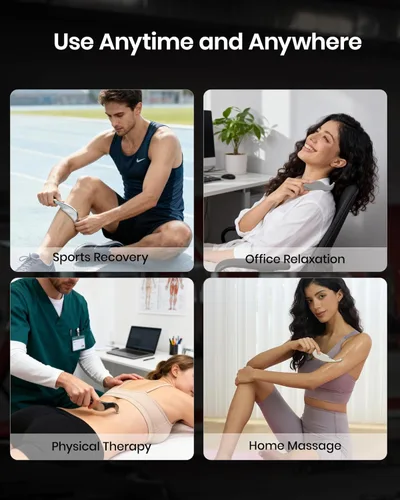 Miniatura 6 de lifechill Herramienta Gua Sha de acero inoxidable 3 en 1, herramientas profesionales de masaje de punto de activación y raspador de liberación