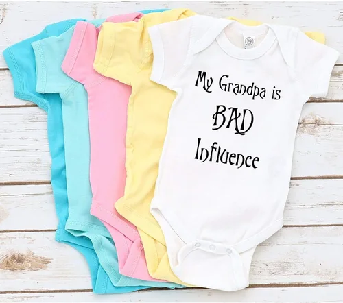 Miniatura 6 de My el abuelo Bad Influence" Custom Boutique Body de Onesie. Es