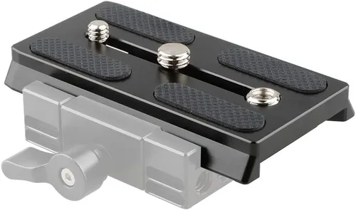 Miniatura 3 de CAMVATE Placa base de liberación rápida para cámara con roscas de 1/4" y 3/8" compatible con trípode Manfrotto577/501/504 - 2149