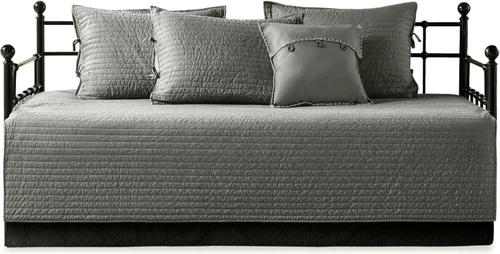 Miniatura 13 de Madison Park Ridge - Juego de funda para sofá cama, diseño reversible con estampado de espiga a cuadros estilo cabaña rústica, ropa de cama de lujo
