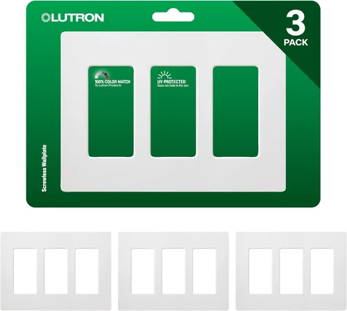 Miniatura 7 de Lutron Claro CW-3-SS - Placa de pared para interruptor de luz de acero inoxidable, 3 segmentos, sin tornillos, para interruptores de luz