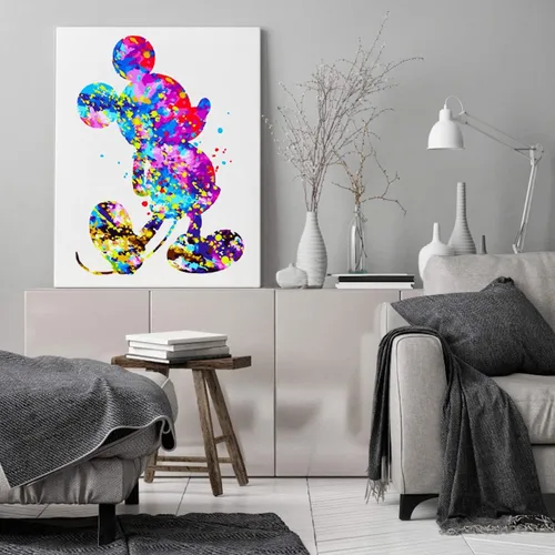 Miniatura 7 de Kit de pintura por números para adultos, pintura de animales coloridos por números para niños, 16 x 20 pulgadas (ratón de color, sin marco)