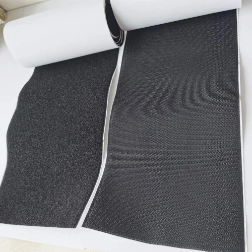 Miniatura 2 de Cinta autoadhesiva de sujeción de gancho y bucle de 6 pulgadas de ancho, tiras resistentes de 1 yarda (negro, 6 pulgadas x 1.1 yarda)