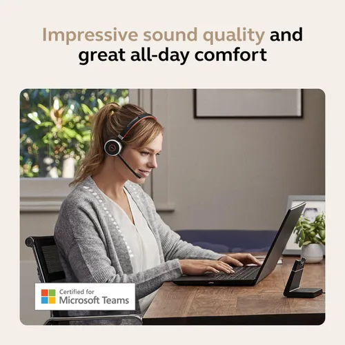 Miniatura 4 de Jabra Evolve 65 SE - Auriculares inalámbricos mono - Auriculares Bluetooth con micrófono de cancelación de ruido, batería de larga duración
