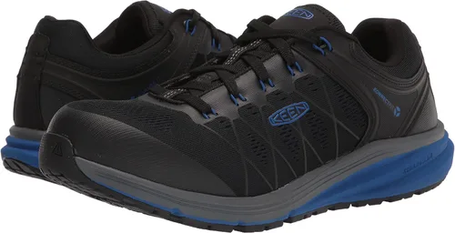 Miniatura 7 de KEEN Utility Zapatillas de trabajo industriales Vista Energy de baja altura con punta compuesta para hombre, negro, azul (Nautical BlueBlack), 10