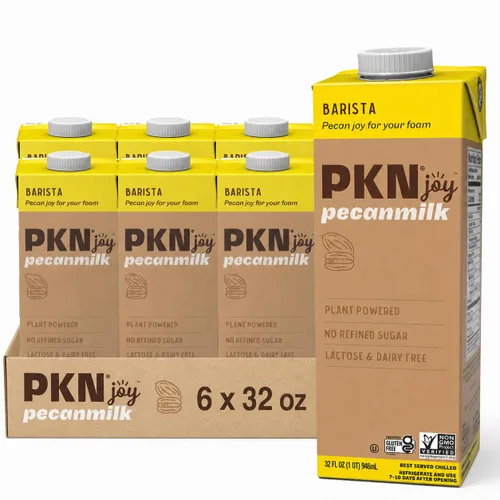 PKN - Leche de nuez estilo barista, 32 onzas líquidas (paquete de 6), sin lácteos, vegana, sin OMG, sin aceites de semillas, leche a base de plantas