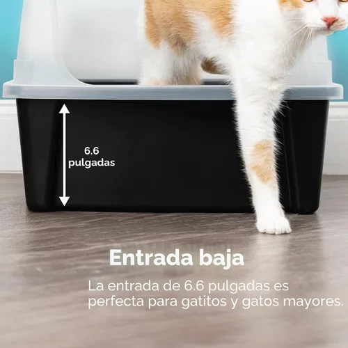 Miniatura 4 de IRIS USA Caja de arena XX-Large para gatos, caja de arena extragrande con parte superior abierta para gatos grandes y hogares con varios gatos
