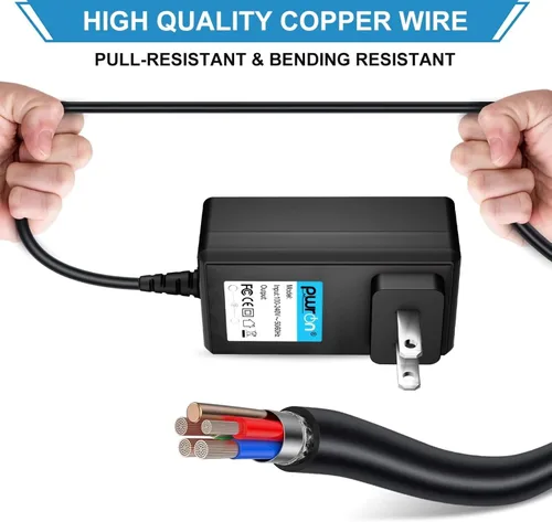Miniatura 2 de Adaptador de CA a CC para Shure PS24 Receptor inalámbrico de bajo consumo PS24US Cable de fuente de alimentación Cargador de batería PSU