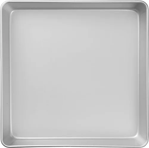 Wilton Performance Pans - Molde cuadrado de aluminio para brownie y pastel, 12 x 12 pulgadas, color plateado